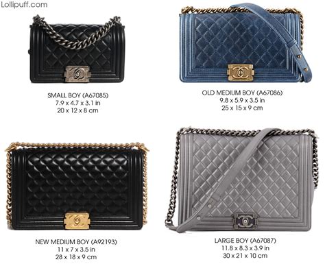 chanel boy bag size comparison|chanel le boy small dimension.